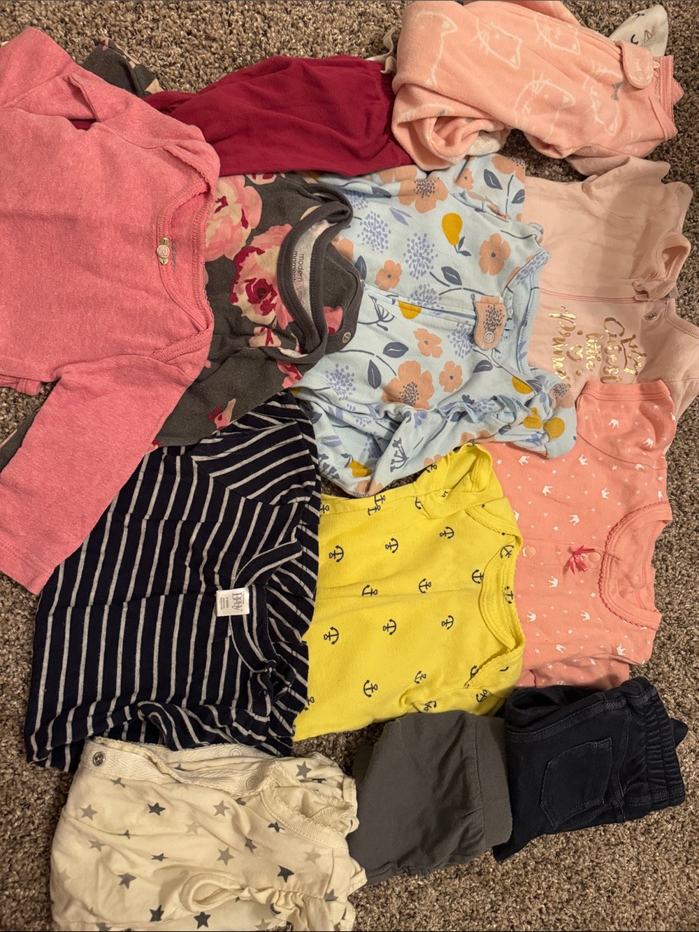 12 piece baby girl bundle size 0-6 months